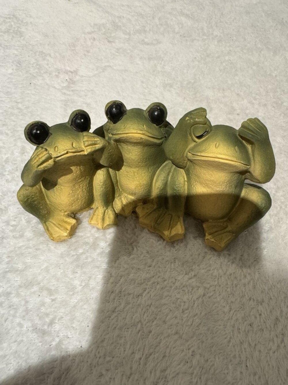 Hear No Evil See No Evil Speak No Evil Frogs Trinket Figurine